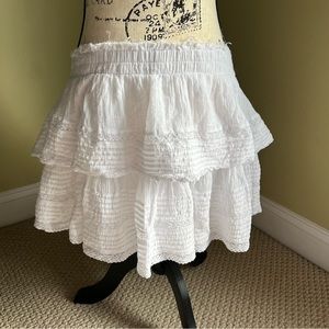 AERIE rock n ruffle mini skirt